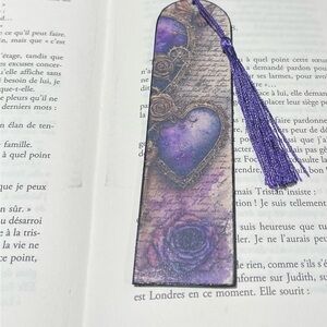 Heart Handmade Bookmarks with Tassel